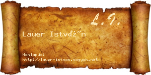 Lauer István névjegykártya