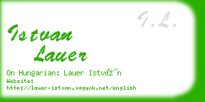 istvan lauer business card